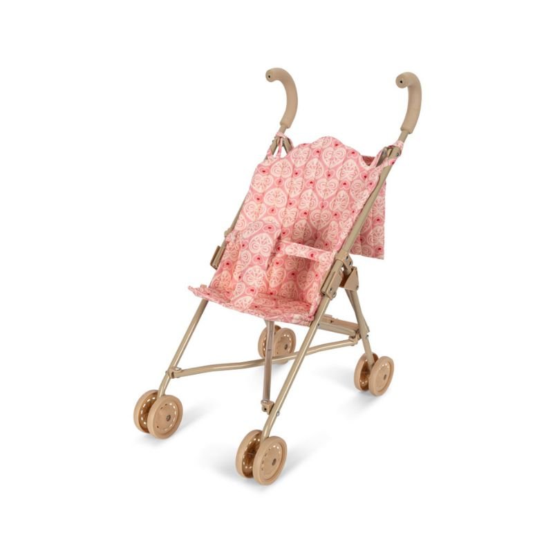 Dukkeklapvogn lacy pink 