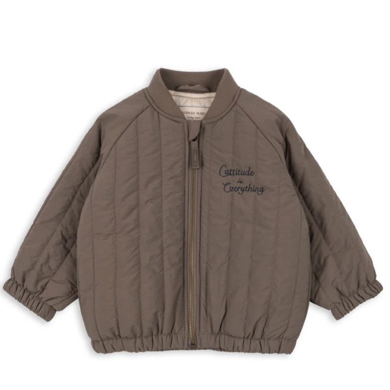 Juno sequin bomber jacket - Walnut med tiger