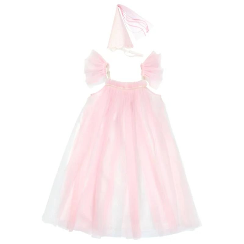 Prinsessekjole pink - 5-6 r