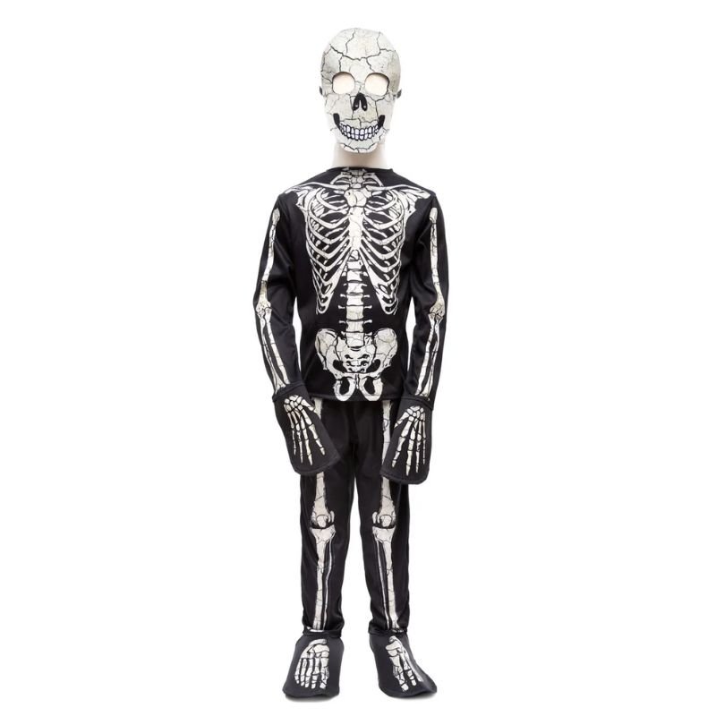 Selvlysende skeletkostume 3-4 r