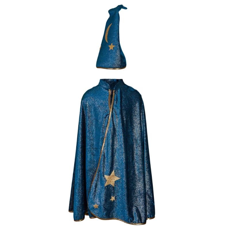 Starry night udkldningskappe med hat 5-6 r