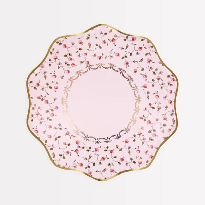 Tallerkner Ladure med blomster - small