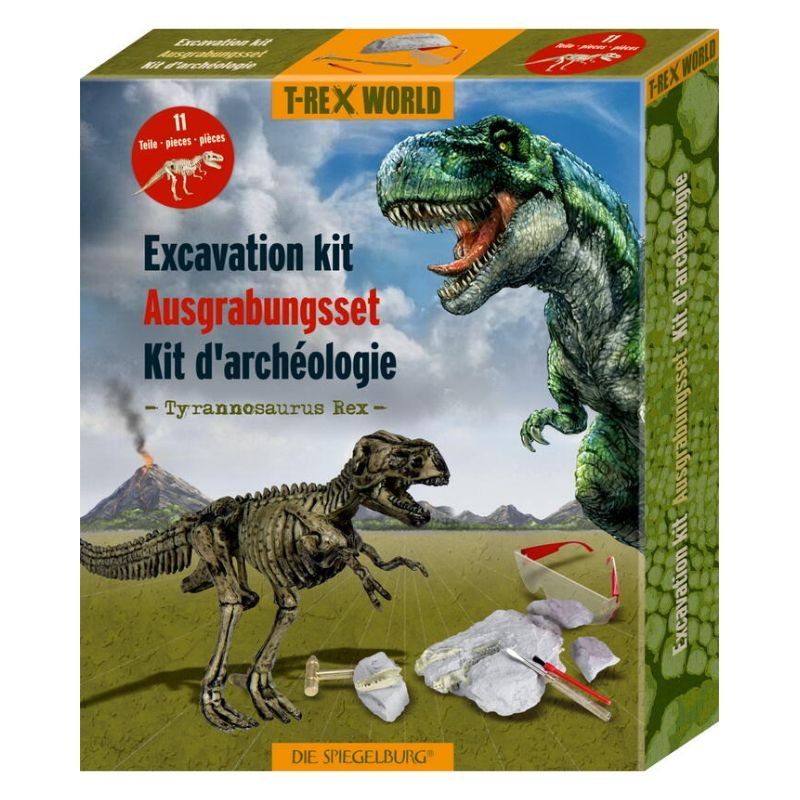 Udgravningsst med T-Rex dinosaur