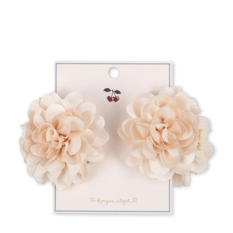 Blomsterhrklemmer 2 pak - creme hvid